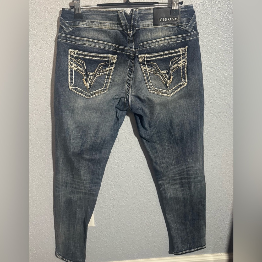 Vigoss Women's Denim Skinny Jeans with Contrast Stitching